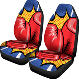 Pop Art Boxing Gloves Print Universal Fit Car Seat Covers 102422