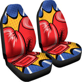 Pop Art Boxing Gloves Print Universal Fit Car Seat Covers 102422