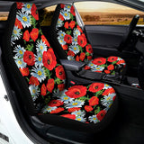 Poppy And Chamomile Pattern Print Universal Fit Car Seat Covers 102422