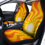 Psychedelic Burning Sun Print Universal Fit Car Seat Covers 102422