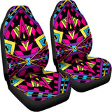 Psychedelic Ethnic Trippy Print Universal Fit Car Seat Covers 102422