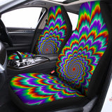 Psychedelic Expansion Optical Illusion Universal Fit Car Seat Covers 102422
