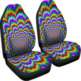 Psychedelic Expansion Optical Illusion Universal Fit Car Seat Covers 102422