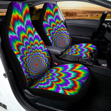 Psychedelic Expansion Optical Illusion Universal Fit Car Seat Covers 102422