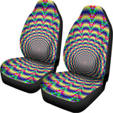 Psychedelic Explosion Optical Illusion Universal Fit Car Seat Covers 102422