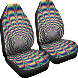 Psychedelic Explosion Optical Illusion Universal Fit Car Seat Covers 102422