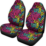 Psychedelic Funky Pattern Print Universal Fit Car Seat Covers 102422