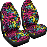 Psychedelic Funky Pattern Print Universal Fit Car Seat Covers 102422
