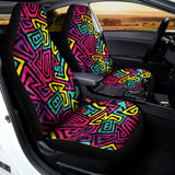 Psychedelic Funky Pattern Print Universal Fit Car Seat Covers 102422
