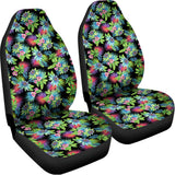 Psychedelic Hawaiian Flower Print Universal Fit Car Seat Covers 102422