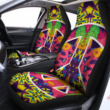 Psychedelic Hippie Peace Sign Print Universal Fit Car Seat Covers 102422