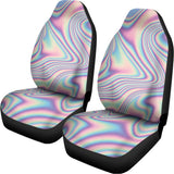 Psychedelic Holographic Print Universal Fit Car Seat Covers 102422