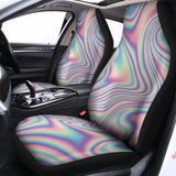 Psychedelic Holographic Print Universal Fit Car Seat Covers 102422