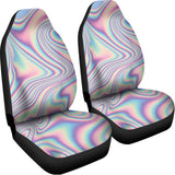 Psychedelic Holographic Print Universal Fit Car Seat Covers 102422