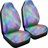 Psychedelic Holographic Trippy Print Universal Fit Car Seat Covers 102422