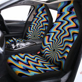 Psychedelic Illusory Motion Print Universal Fit Car Seat Covers 102422