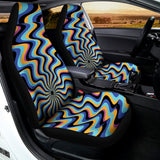 Psychedelic Illusory Motion Print Universal Fit Car Seat Covers 102422