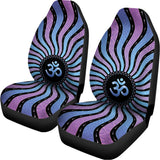 Psychedelic Om Print Universal Fit Car Seat Covers 102422