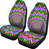 Psychedelic Radiant Optical Illusion Universal Fit Car Seat Covers 102422