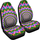 Psychedelic Radiant Optical Illusion Universal Fit Car Seat Covers 102422