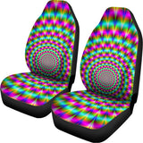 Psychedelic Rave Optical Illusion Universal Fit Car Seat Covers 102422
