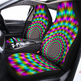 Psychedelic Rave Optical Illusion Universal Fit Car Seat Covers 102422
