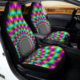 Psychedelic Rave Optical Illusion Universal Fit Car Seat Covers 102422
