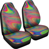 Psychedelic Rave Print Universal Fit Car Seat Covers 102422