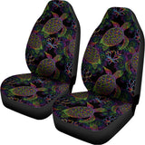 Psychedelic Sea Turtle Pattern Print Universal Fit Car Seat Covers 102422