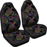 Psychedelic Sea Turtle Pattern Print Universal Fit Car Seat Covers 102422