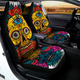 Psychedelic Skull Print Universal Fit Car Seat Covers 102422