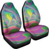 Psychedelic Soap Bubble Print Universal Fit Car Seat Covers 102422