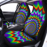 Psychedelic Spiral Optical Illusion Universal Fit Car Seat Covers 102422