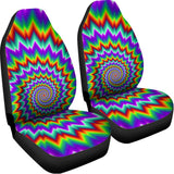 Psychedelic Spiral Optical Illusion Universal Fit Car Seat Covers 102422