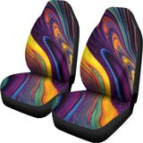 Psychedelic Trippy Fractal Print Universal Fit Car Seat Covers 102422
