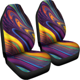 Psychedelic Trippy Fractal Print Universal Fit Car Seat Covers 102422