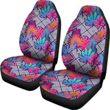 Psychedelic Tropical Aloha Pattern Print Universal Fit Car Seat Covers 102422