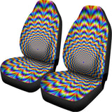 Psychedelic Wave Optical Illusion Universal Fit Car Seat Covers 102422