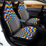 Psychedelic Wave Optical Illusion Universal Fit Car Seat Covers 102422