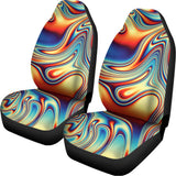 Psychedelic Wave Print Universal Fit Car Seat Covers 102422