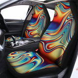 Psychedelic Wave Print Universal Fit Car Seat Covers 102422
