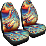 Psychedelic Wave Print Universal Fit Car Seat Covers 102422