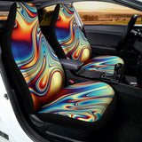 Psychedelic Wave Print Universal Fit Car Seat Covers 102422