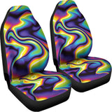 Psychedelic Wavy Print Universal Fit Car Seat Covers 102422