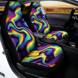 Psychedelic Wavy Print Universal Fit Car Seat Covers 102422