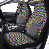 Psychedelic Web Optical Illusion Universal Fit Car Seat Covers 102422