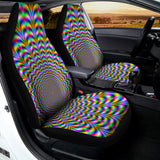 Psychedelic Web Optical Illusion Universal Fit Car Seat Covers 102422