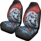 Punk Mohawk Devil Print Universal Fit Car Seat Covers 102422
