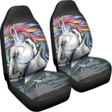 Punk Unicorn Print Universal Fit Car Seat Covers 102422