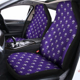 Purple Alien Face Pattern Print Universal Fit Car Seat Covers 102422